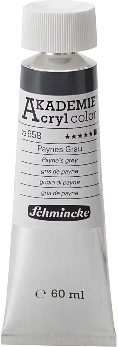 Schmincke AKADEMIE® Acryl color , paynes grey (658), opaque, , 60ml [HOB-319690]